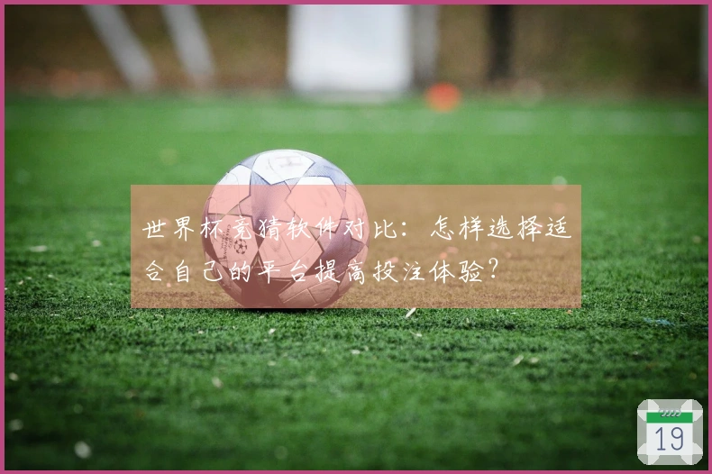 世界杯竞猜软件对比：怎样选择适合自己的平台提高投注体验？